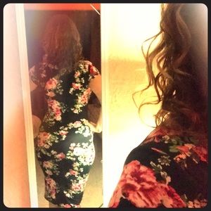 Black Flowered Dress